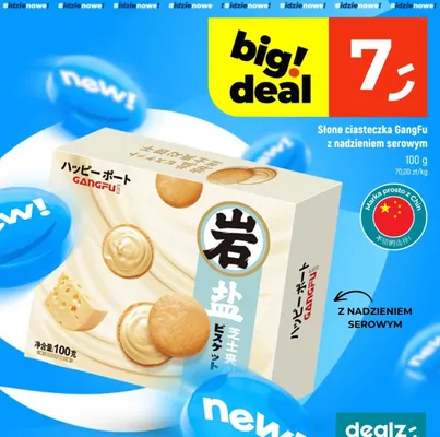 Słone ciasteczka z nadzieniem serowym promocja w Dealz