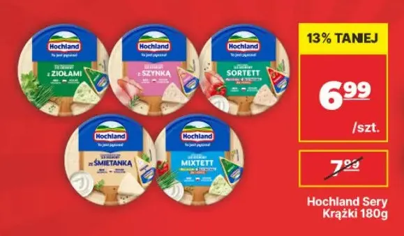 Ser krążki ze śmietanką Hochland promocja w API Market