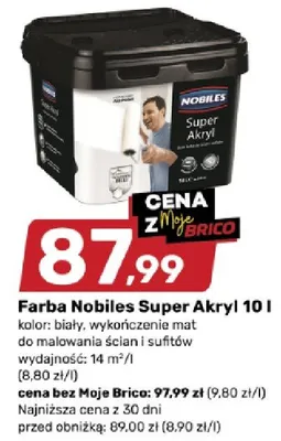 Farba Super Akryl 10 l promocja w Bricomarche