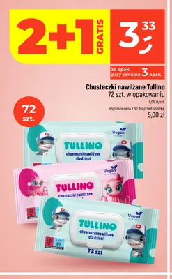 Chusteczki nawilżane Tullino promocja w Dealz