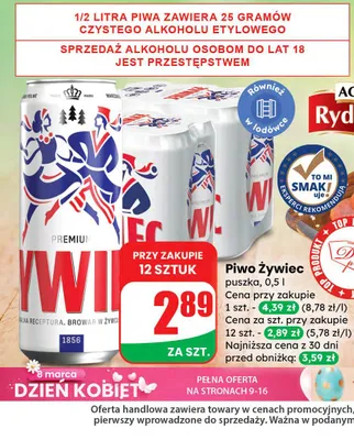 Piwo Żywiec promocja w Dino