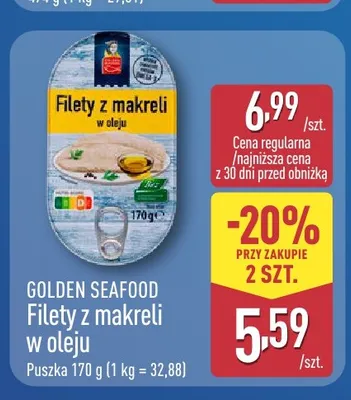 Filety z makreli w oleju Golden Seafood promocja w Aldi