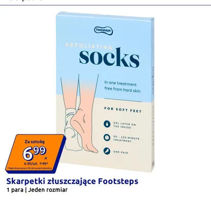 Skarpetki złuszczające Footsteps promocja w Action