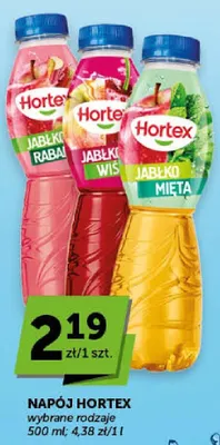 Napój jabłko rabarbar Hortex promocja w ABC