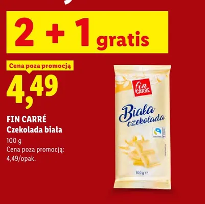 Czekolada biała Fin Carré promocja w Lidl