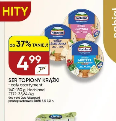 Ser topiony krążki Hochland z szynką promocja w Chata Polska