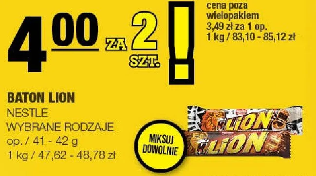Baton Lion Nestle promocja w SPAR