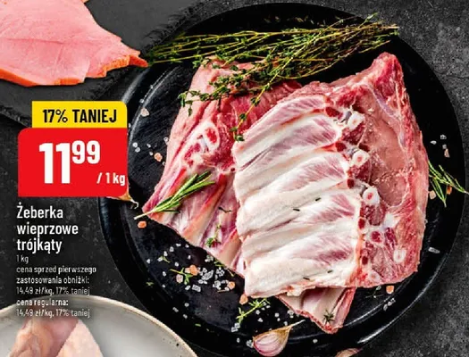 Żeberka wieprzowe trójkąty promocja w POLOmarket