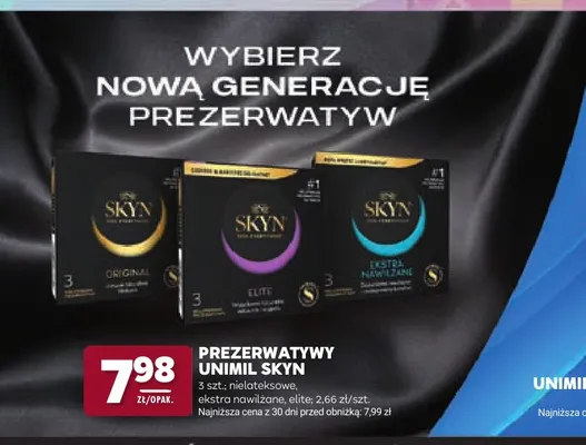 Prezerwatywy Unimil SKYN nielateksowe promocja w Stokrotka