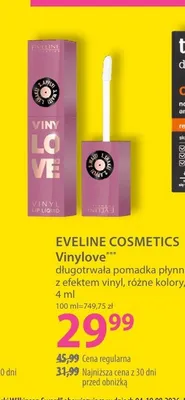 Płynna pomadka do ust Eveline Cosmetics Vinylove promocja w Hebe