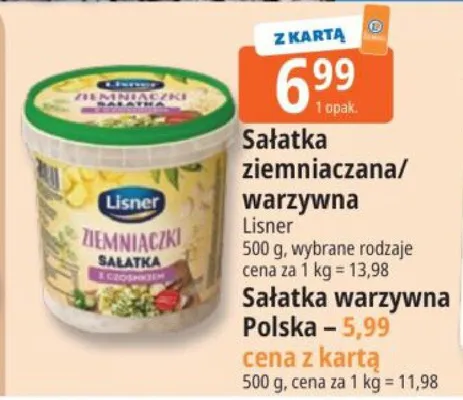 Sałatka ziemniaczana Lisner promocja w Leclerc