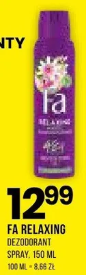 Dezodorant spray Fa Relaxing promocja w Drogerie Natura