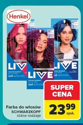 Farba do włosów Schwarzkopf Live promocja w Carrefour