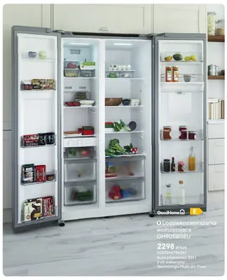 Lodówkozamrażarka wolnostojąca GoodHome GH90SBSEU promocja w Castorama