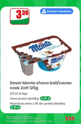 Deser choco ball/cacao cook promocja w Dino