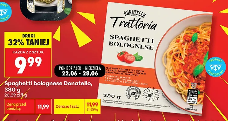 Spaghetti Bolognese Donatello Trattoria promocja w Biedronka