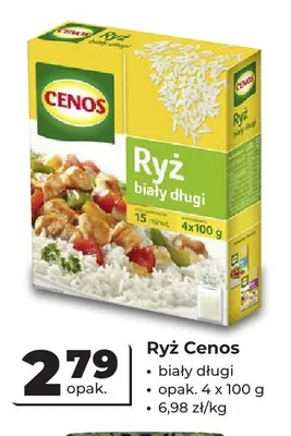 Ryż biały długi Cenos 4-pak 100g promocja w Odido