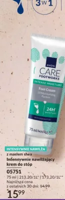 Intensywnie nawilżający krem do stóp Avon Care Footworks promocja w AVON