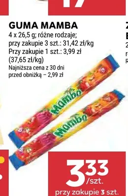 Guma Mamba 4-pak promocja w Stokrotka