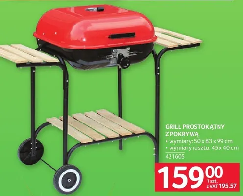 Grill prostokątny z pokrywą 50x83x99cm promocja w Selgros