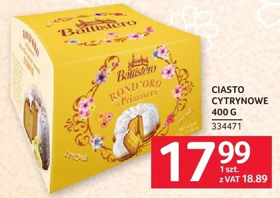 Ciasto cytrynowe Rond'oro Primavera promocja w Selgros