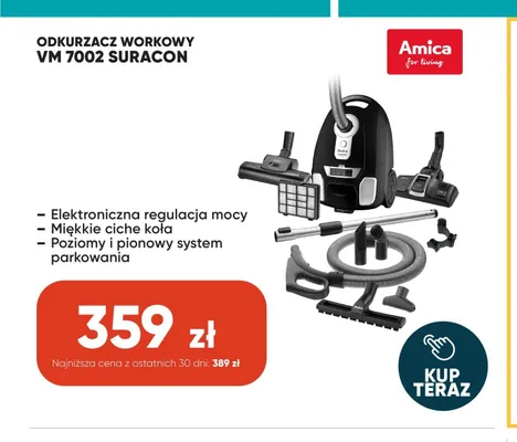 Odkurzacz workowy Amica VM 7002 SURACON promocja w Max Elektro