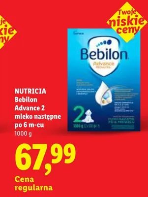 Mleko następne Bebilon Advance 2 po 6 m-cu promocja w Lidl