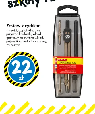 Zestaw z cyrklem promocja w Tedi