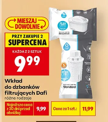 Wkład do dzbanków filtrujących różne rodzaje promocja w Biedronka