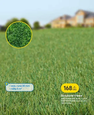 Sztuczna trawa rolka promocja w Castorama