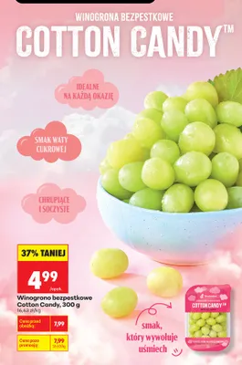 Winogrono bezpestkowe Cotton Candy promocja w Biedronka