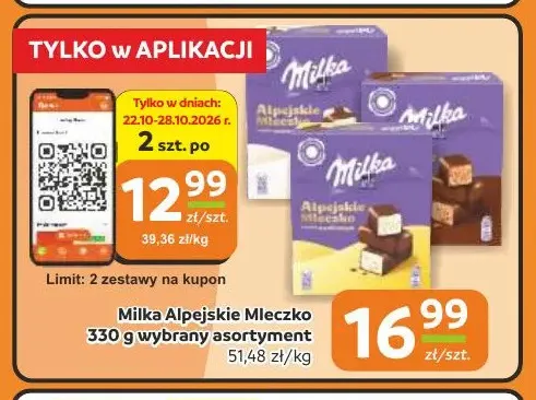 Alpejskie Mleczko Milka promocja w Gama