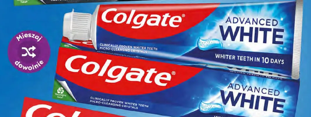 Pasta do zębów Colgate Advanced White promocja w Dino