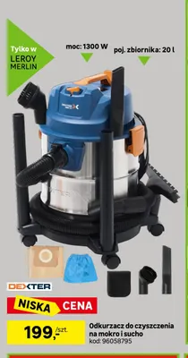 Odkurzacz do czyszczenia na mokro i sucho Dexter promocja w Leroy Merlin