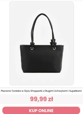 Pleciona torebka w stylu shopperki z długimi uchwytami i supełkami Reneé promocja w Renee