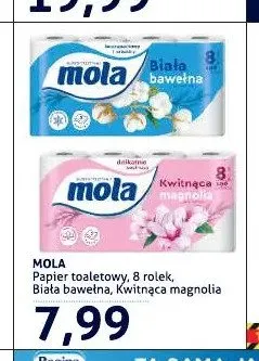 Papier toaletowy Mola Biała bawełna promocja w Blue Stop