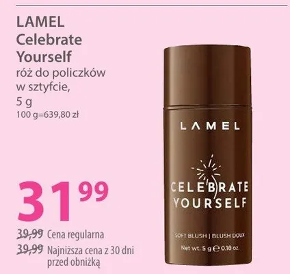 Róż do policzków w sztyfcie Celebrate Yourself promocja w Hebe