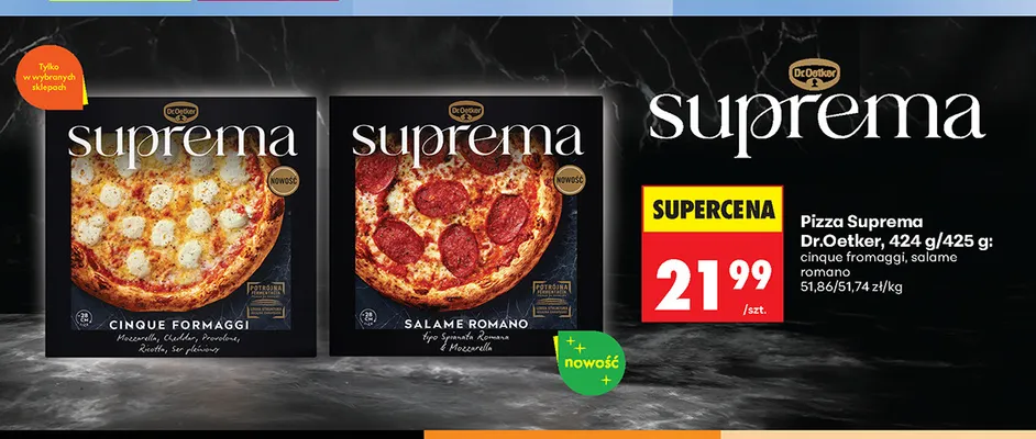 Pizza Suprema cinque formaggi Dr.Oetker promocja w Biedronka