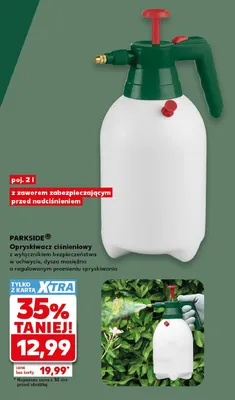 Opryskiwacz ciśnieniowy PARKSIDE 2l z zaworem zabezpieczającym przed nadciśnieniem i wyłącznikiem bezpieczeństwa promocja w Kaufland