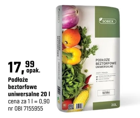 Podłoże beztorfowe uniwersalne promocja w OBI