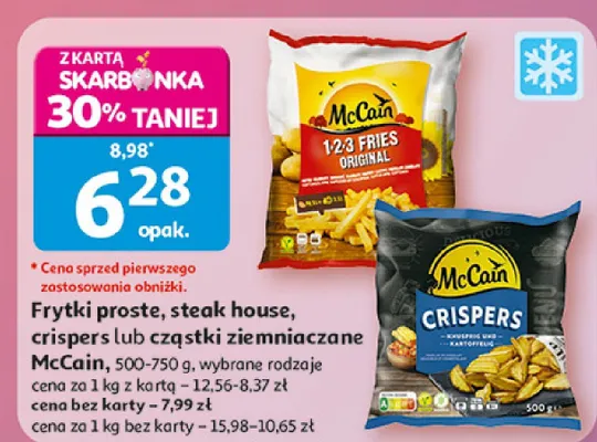 Frytki crispers McCain promocja w Auchan
