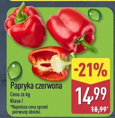 Papryka czerwona promocja w Aldi