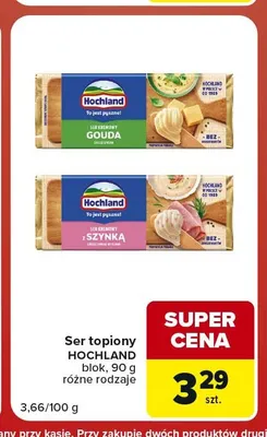 Ser topiony z szynką Hochland promocja w Carrefour Market