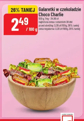 Galaretki w czekoladzie Choco Charlie promocja w POLOmarket