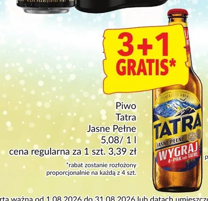 Piwo Tatra Jasne Pełne promocja w Prim Market