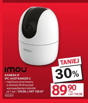 Kamera IP IPC-A42P Ranger 2 Imou promocja w Selgros