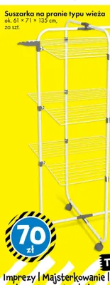 Suszarka na pranie typu wieża ok. 61 × 71 × 135 cm promocja w Tedi