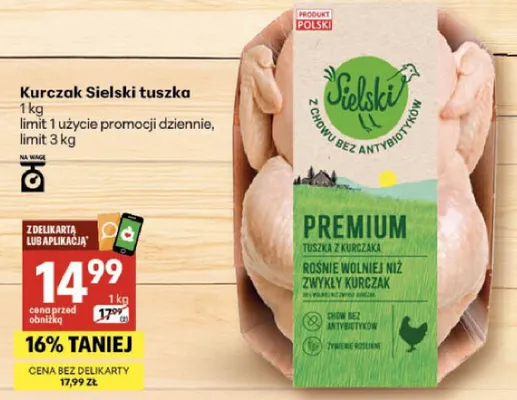 Kurczak Sielski tuszka promocja w Delikatesy Centrum