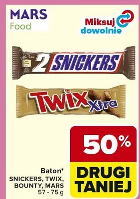 Baton Snickers promocja w Carrefour Market