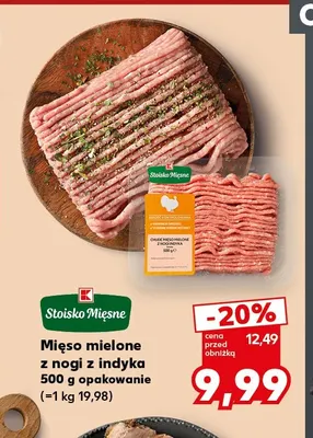 Mięso mielone z nogi z indyka Stoisko Mięsne promocja w Kaufland